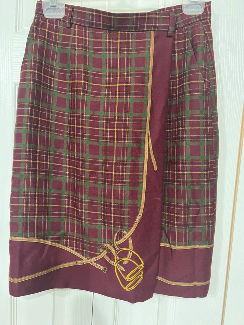 Vintage 80s Ralph Lauren Equestrian Wool Skirt 10 lined Quiet Luxury Old Money
